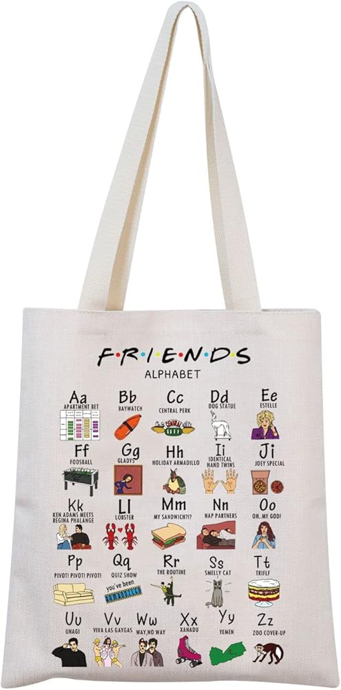 Friend Tv Show Inspired Gift Friend Merchandise Friend Canvas Tote Bag Friend Fans Gift