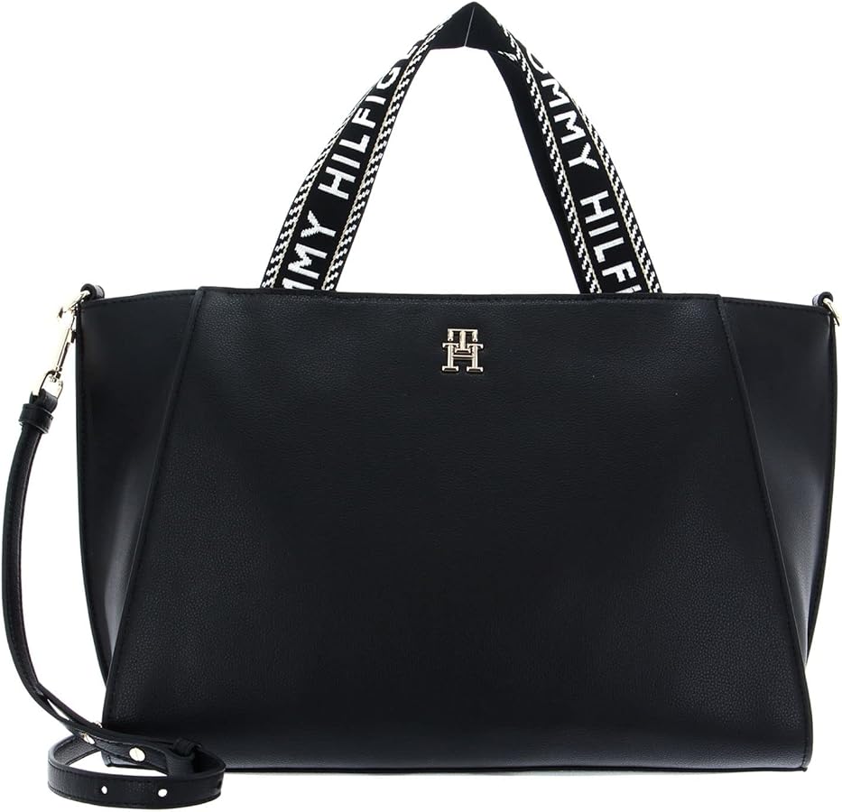 Tommy Hilfiger Black Polyester Handbag