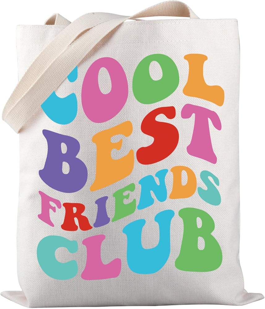 BFF Merchandise Cool Best Friends Club Tote Bag Besties Tote Bag Friendship Tote Bag Best Friend Gift