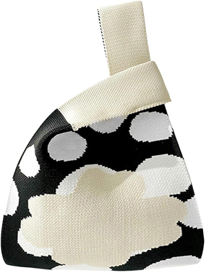 Crochet Bag for Shoulder Bag Gift Women Handbags Small Knot Sleeve Knot Bag Portable Cute Panda Pattern
