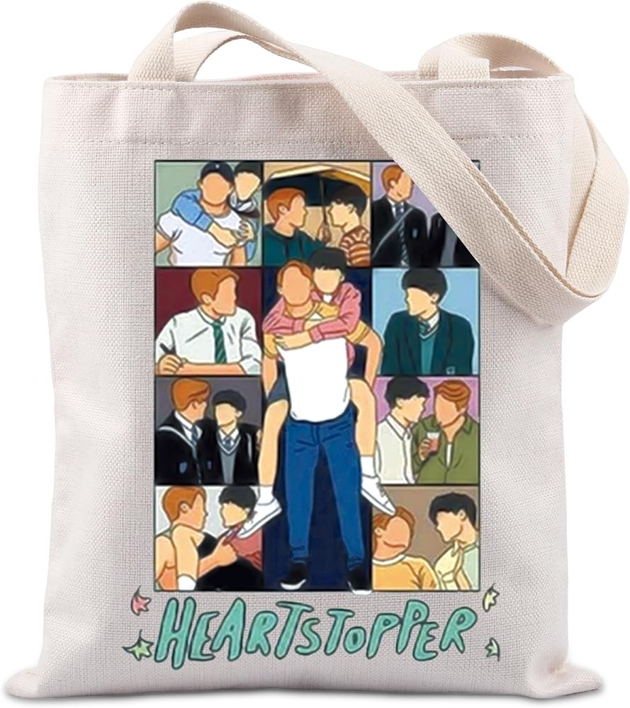 TV Serial Themed Charm Tote Bag LGBTQ Gift Comics Lover Gift Nick and Charlie Gift BL Boys Love Gift