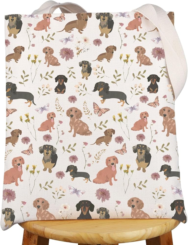 Dachshund Tote Bag Doxie Dog Gifts Dachshund Mom Shoulder Bag Dachshund Lover Gifts