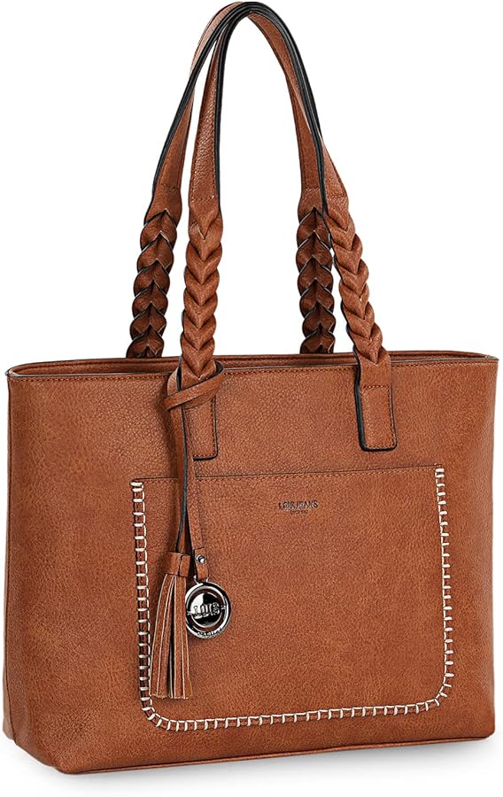 Lois - Lois Women's Bag – Women's Medium Bag – Women's Shopper Bag Women's Imitation Leather Bags – Women's Tote Bag 316081, brown