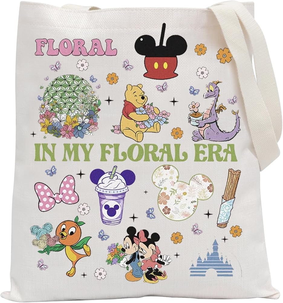 Magic Kingdom Shoulder Bag Cartoon Character Lover Gift Fairy Tales Gift In My Floral Era Tote Bag