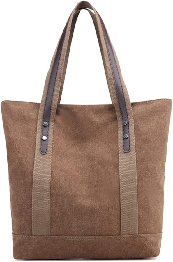 PORRASSO Women Tote Bag Large Canvas Handbag Fashion Shoulder Bag Top-Handle Bag