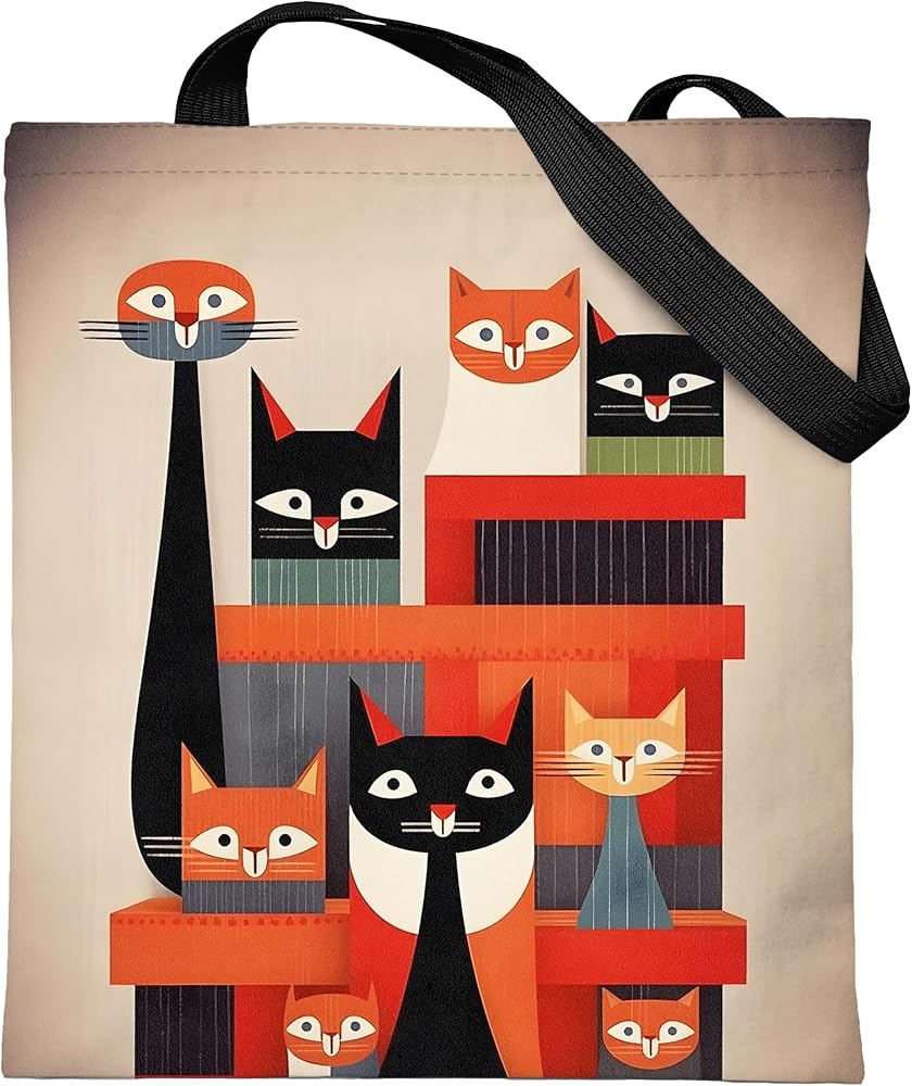The Aesthetic Tote Bag – Tote Bag with Zip and Inner Pocket – Women's Shopping Bag – Canvas Bag with Zip – Tote Bag University – Women's Shoulder Bag