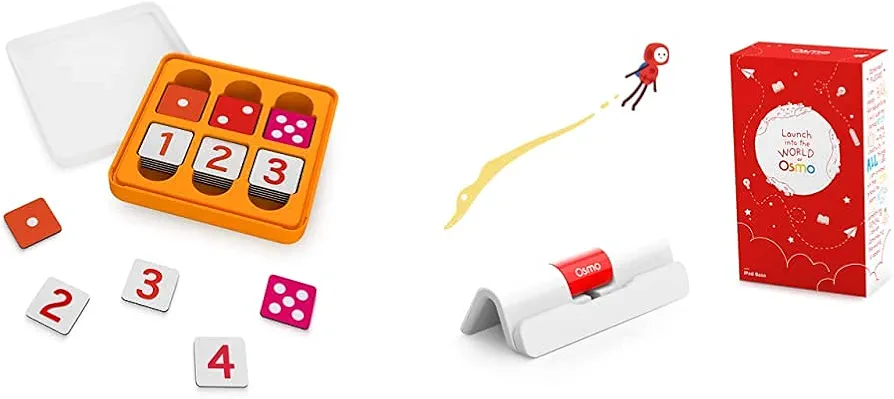 Osmo - Genius Numbers Plus iPad Base - Ages 6-10 - Math Equations (Counting, Addition, Subtraction & Multiplication) - for iPad or Fire Tablet - STEM Toy (Amazon Exclusive)