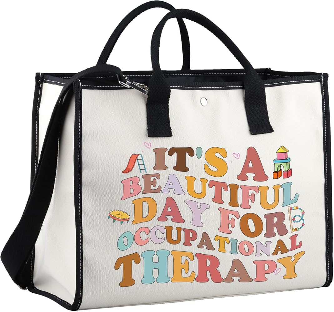 LEVLO Occupational Therapy Tote Bag Occupational Therapist Gift Mental Health Gift OT COTA Tote Bag