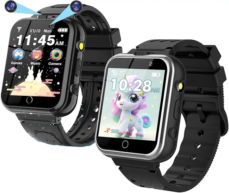 Kids Smart Watch Boys Girls,Smart Watch for Kids with 24 Games Alarm Clock Pedometer Music,Hd Camera Multifunction Touch Screen,Educational Gifts for Kids 3-14 Years Old