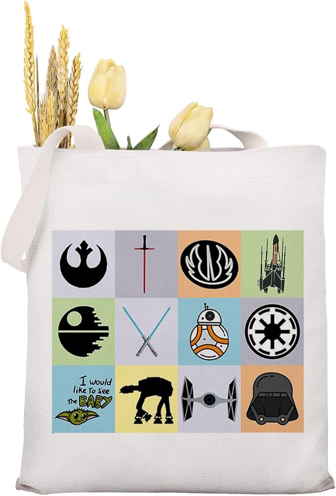 KUIYAI Movie Inspired Gift Canvas Tote Bag For Shopping Travel Office School Shoulder Bag Handbag