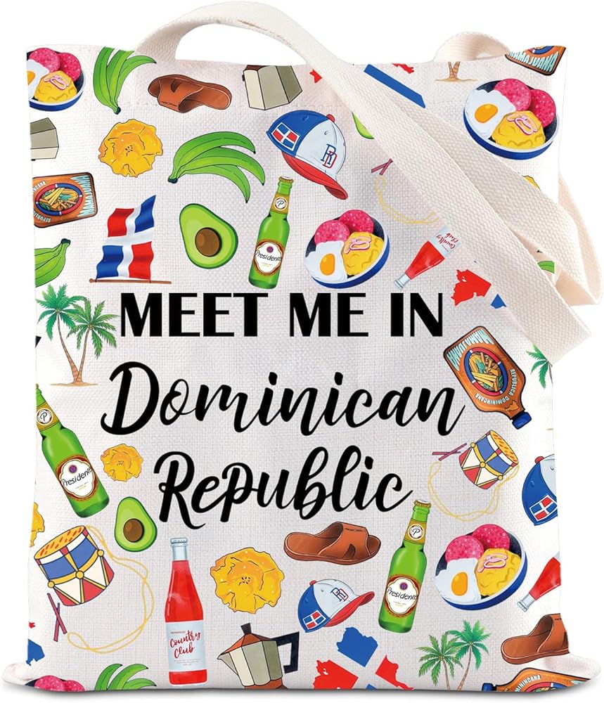 Dominican Republic Vacation Tote Bag Dominican Republic Trip Gift Getaway Gift Souvenir Gift Dominican Republic Lovers Canvas Bag