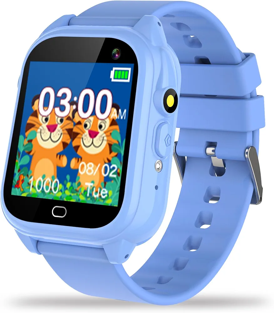 Kids Smart Watch Boys Game Toys for Ages 4-12 Year Old Toddler Birthday Gift Calendar Education Learning Toys Camera Alarm with 26 Games HD Touch Scree Digital Video Music Pedometer…