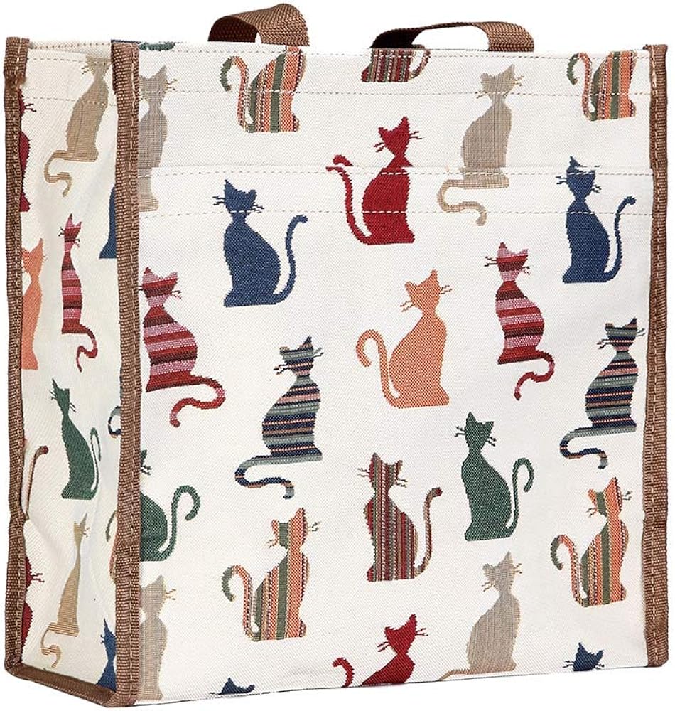 Cheeky Cat Shopper Bag | Ladies Unique Foldable Tapestry Stylish Reusable Tote by Signare