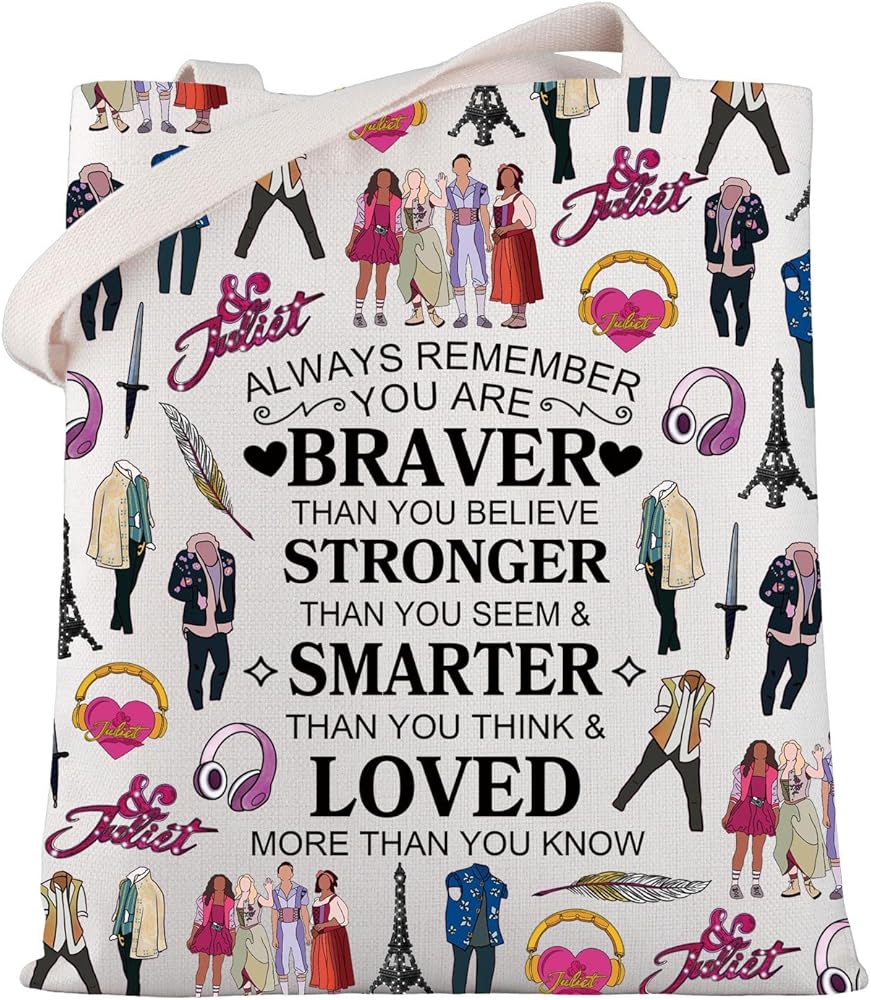 & Juliet Broadway Musical Inspired Gift & Juliet Tote Bag Broadway Musical Themed Bag Broadway Musical Lovers Gift