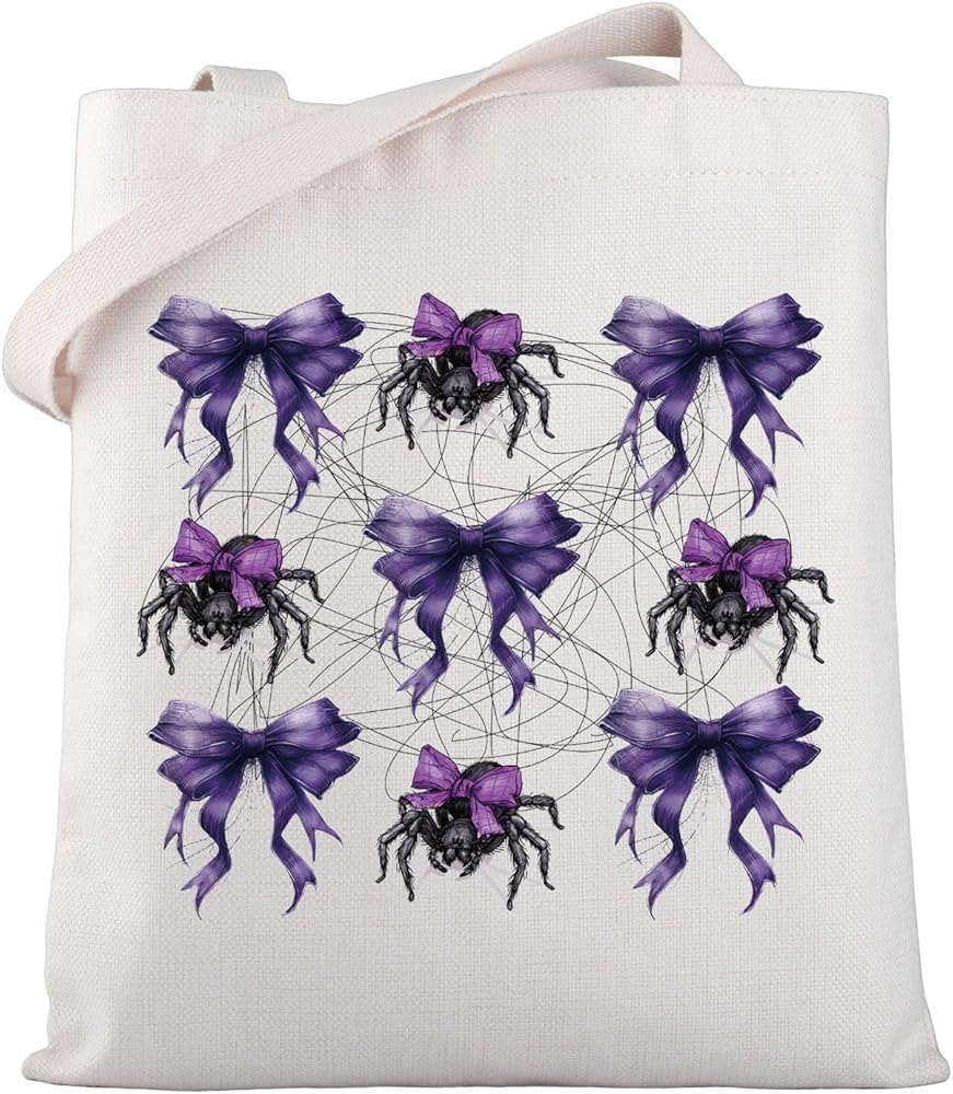 Halloween Spider Gifts Halloween Coquette and Spider Tote Bag Coquette Bow Shoulder Bag Coquette Accessories Gift