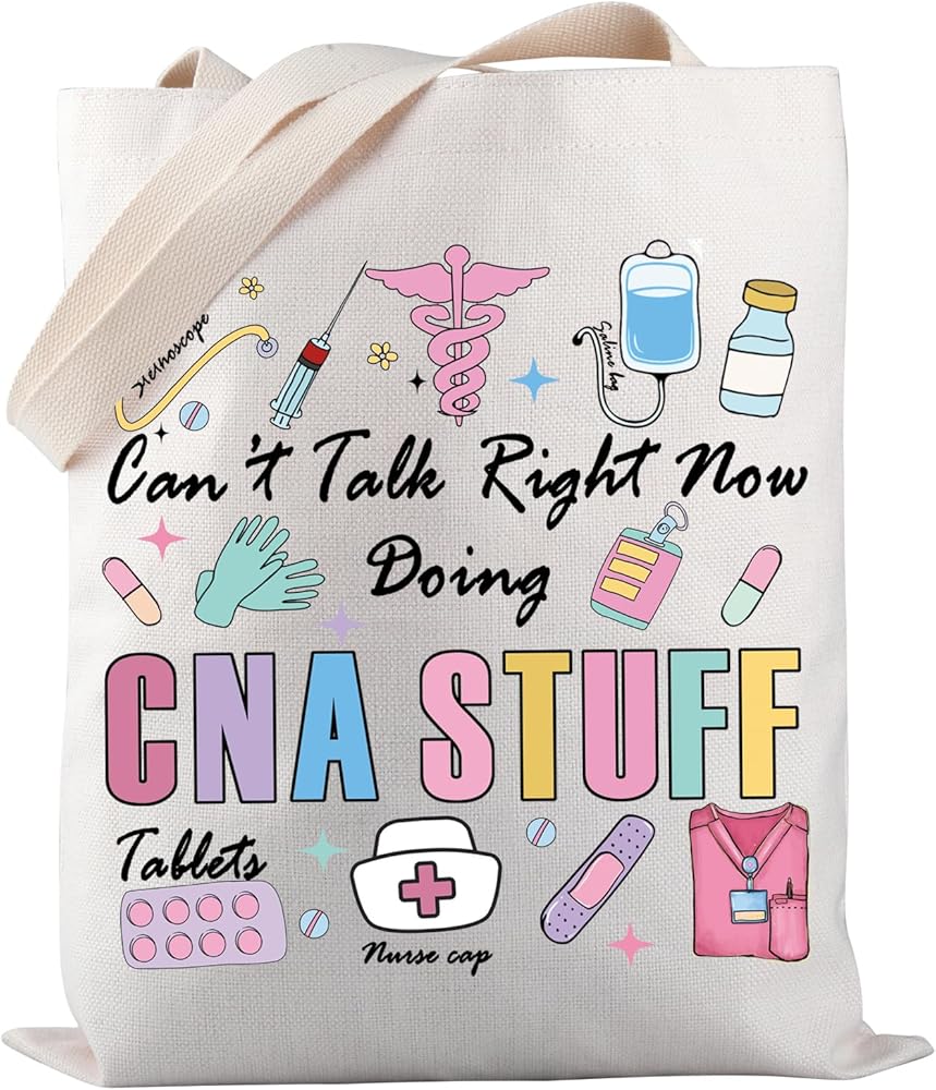 Certified Nurse Assistant Tote Bag Can’t Talk Right Now Doing CNA Stuff Tote Bag CNA Appreciation Gift