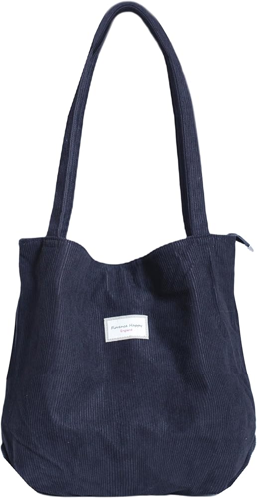 Cambridge ElChic-Thicken Corduroy Tote Bag with zipper-Stylish, Durable, and Waterproof!