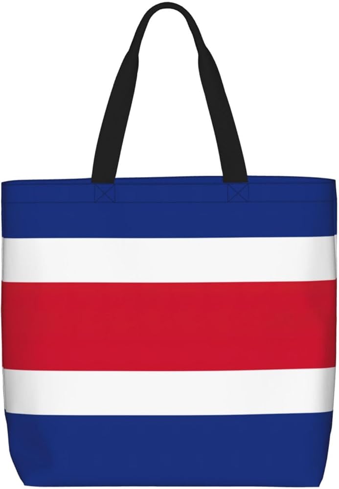 Flag Of Georgia Print Tote Bag Zipper Casual Tote'S Handbag Big Capacity Work Bag Shoulder Bag With Pockets
