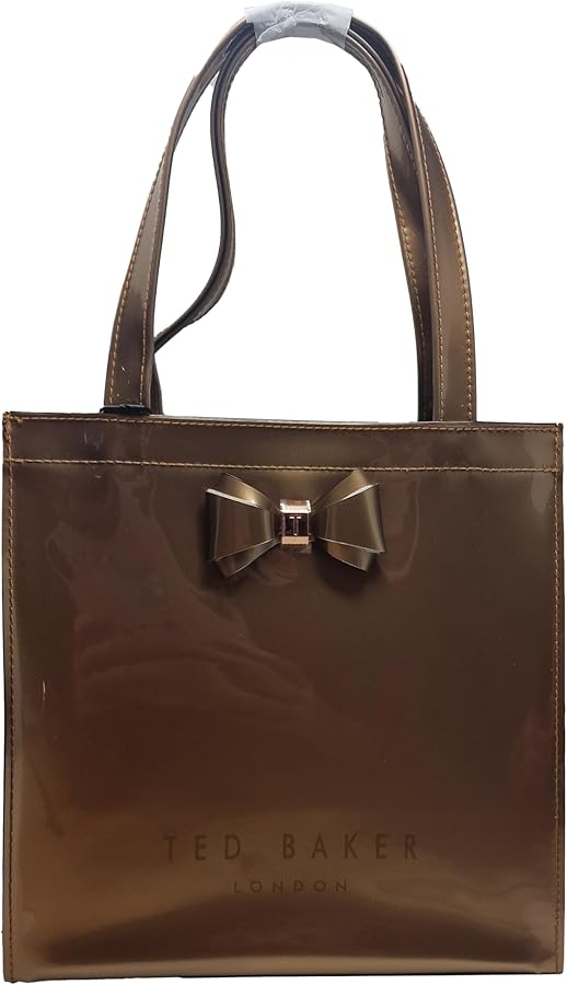 Ted Baker Aracon Womans Plain Bow Icon Shopper Bag Size Small in Rose Gold, Rose Gold, Small