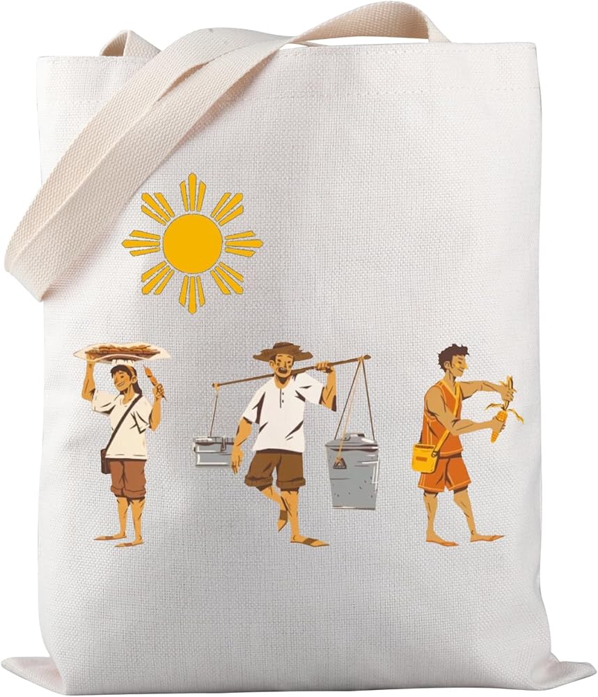 Filipino Food Tote Bag Filipino Sun Philippine Tote Bag Filipino Food Lover Gift
