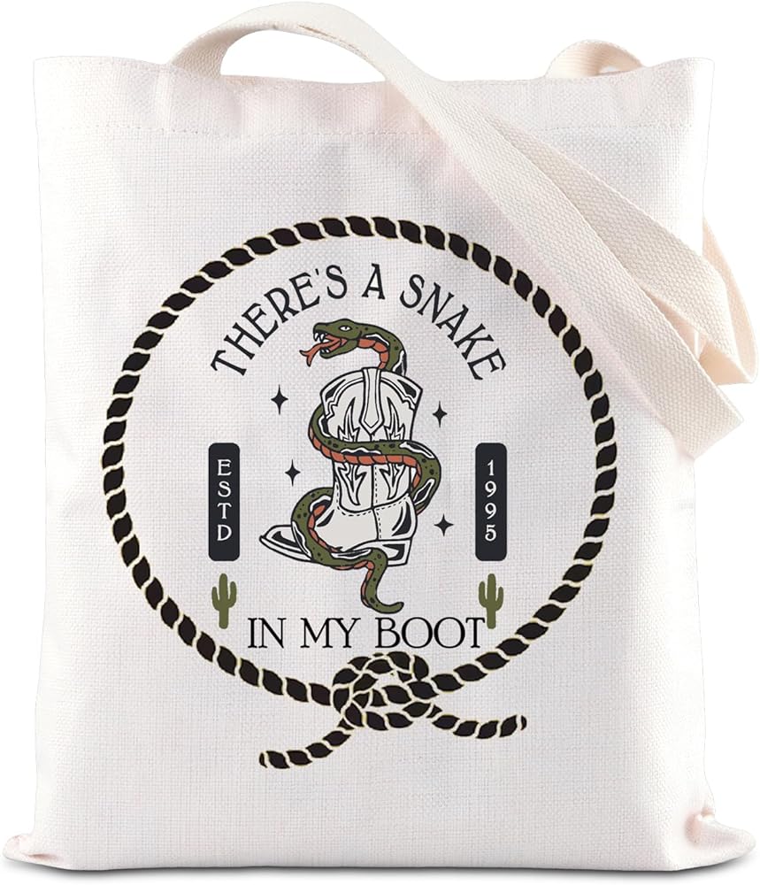 FOTAP Toy Cartoon Movie Inspired Merchandise There's a Snake In My Boot Tote Bag Handle Bags For Fans Magic Kingdom Gift