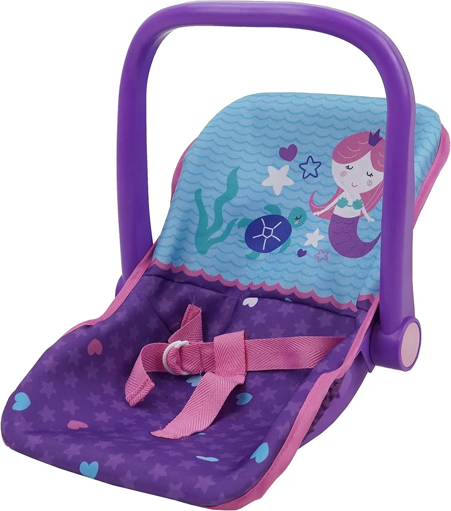509 Crew: Mermaid Doll Car Seat - Kids Pretend Play, Converts Into a Feeding Chair, Ages 3+