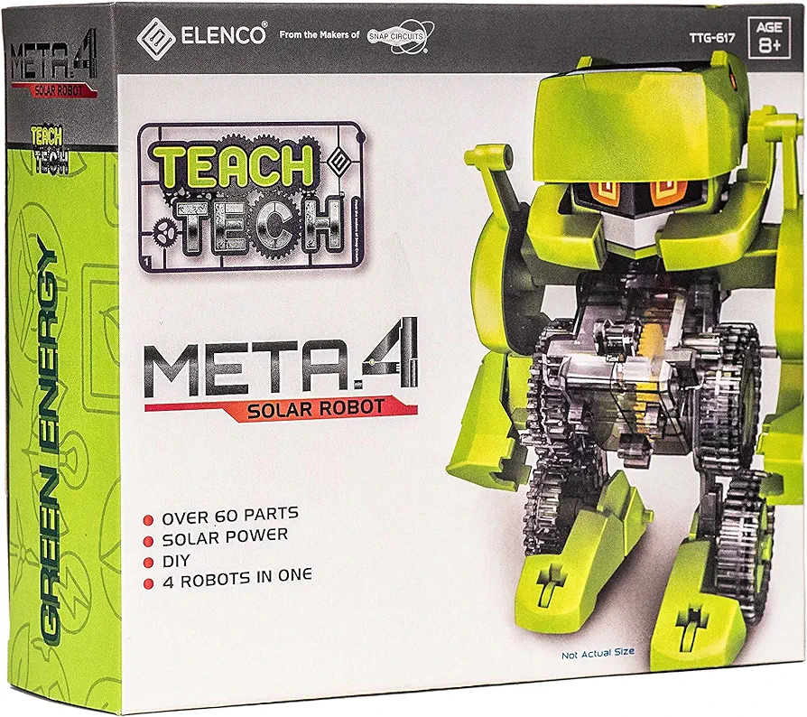 Teach Tech "Meta.4", Transforming Robot, STEM Solar Toys for Kids 8+