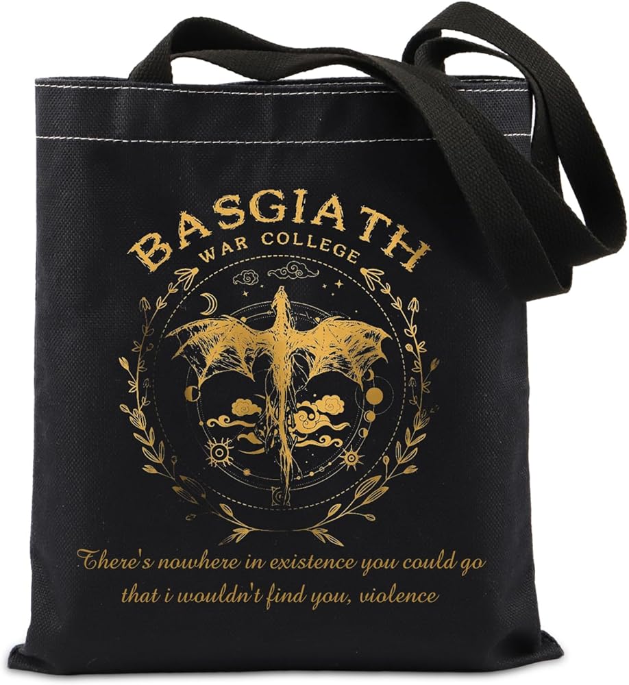 Romantasy Fantasy Novel Reader Gift Basgiath War College Tote Bag Bookish Gift for Men Women