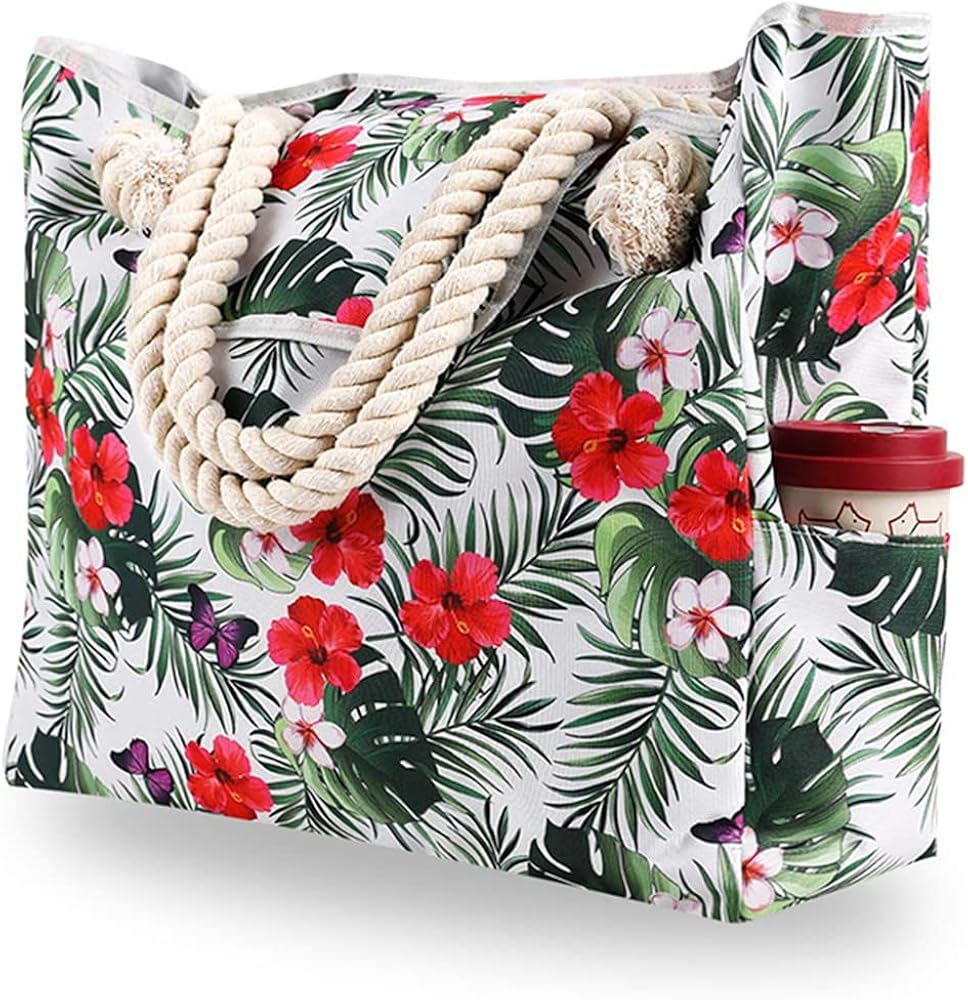 Beach Bag Bathing Bag Waterproof Beach Bag Large with Zipper Pool Bag