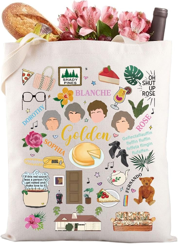 Gold Girl Inspired Tote Bag 80s TV Show Fans Gift Friendship Gift TV Show Lover Shopping Bag