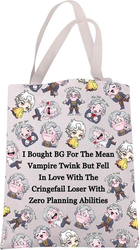 BG-3 Astarion Gift BG-3 Game Tote Bag Video Game Lover Gift BG-3 Character Shoulder Bag RPG Gamer Gift Astarion Merch