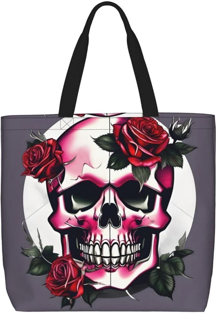Tropical Cocktails Print Tote Bag Zipper Casual Tote'S Handbag Big Capacity Work Bag Shoulder Bag With Pockets