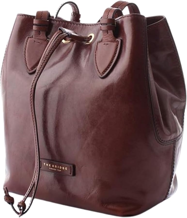 The Bridge Bag Caterina Unisex Bucket Bag Leather Brown