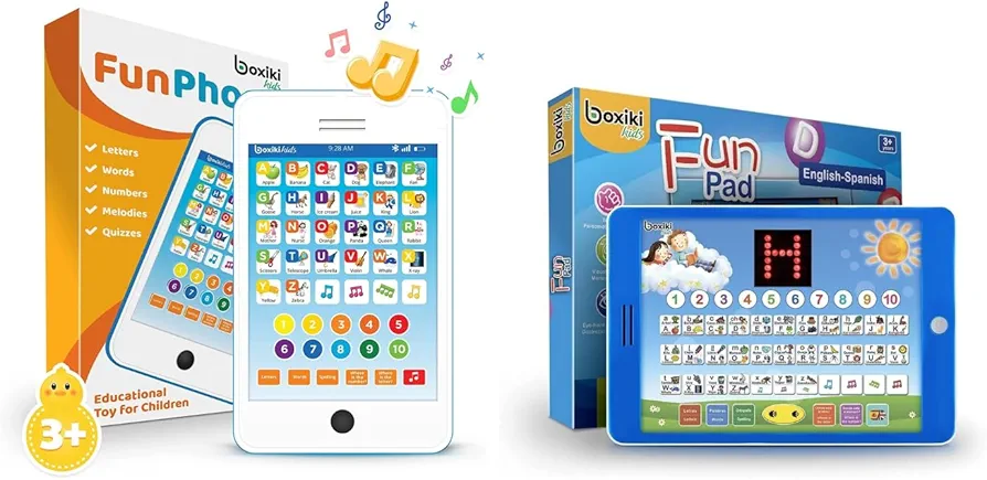Early Learning Adventure Pack: Interactive Educational Toys for Toddlers 1-5 | Kids Tablet & Bilingual Learning Pad Combo