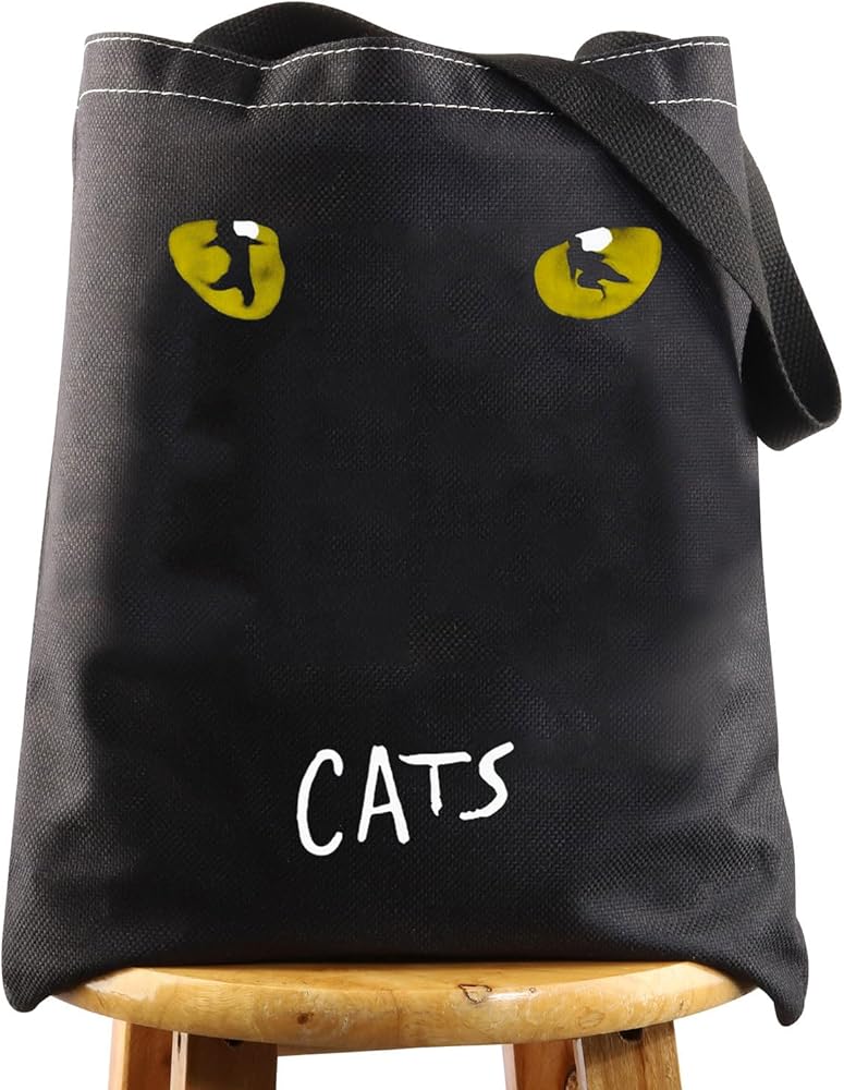 WZMPA Broadway Cats Tote Bag Musical Theatre Fans Gift Cats Musical Reusable Shoulder Bag For Family Friend
