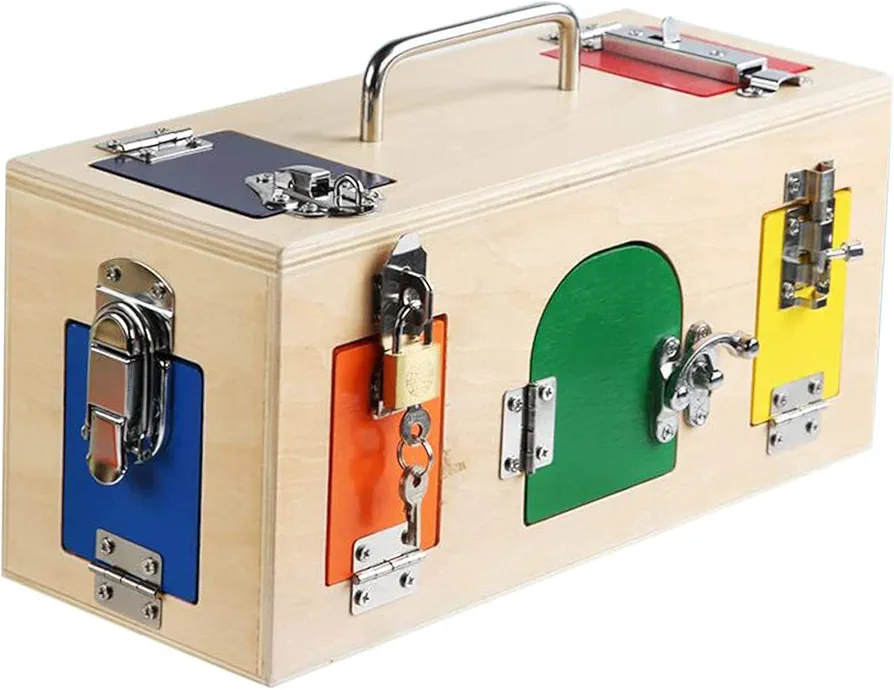 Montessori Lock Box Toy Learning Education Busy Board Practical