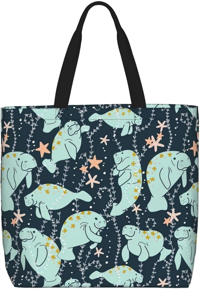 Mqgmzllama Alpaca Cactus Print Personalized Grocery Tote Bags For Women Tote Bag Women'S Gift Reusable Bag