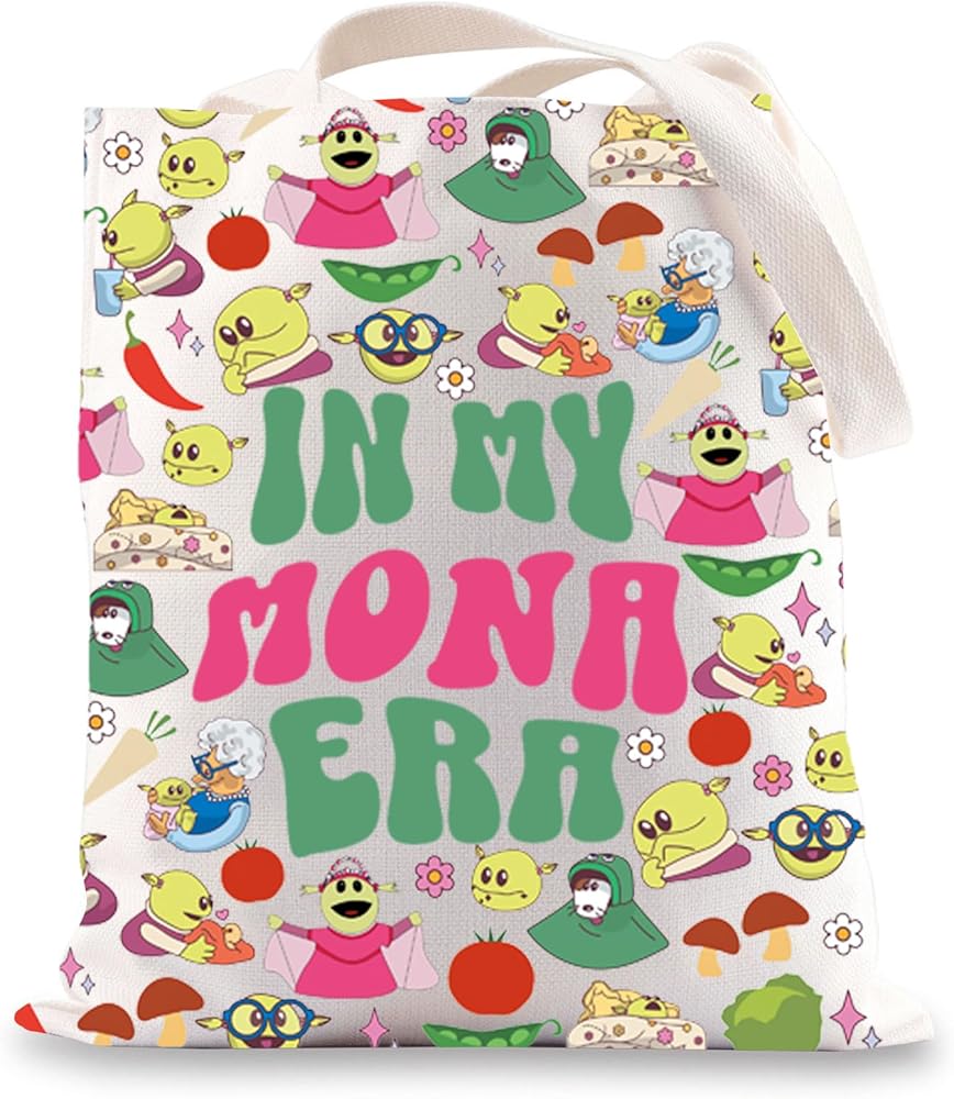 Mona Tote Bag Nana & Mona Gift Mona Cartoon Gifts In My Mona Era Gifts Nana Land Shoulder Bag