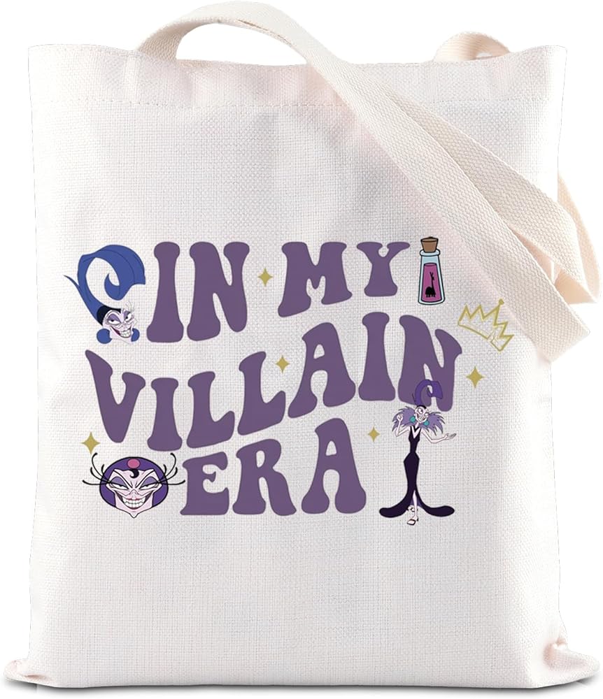 FOTAP Emperor Movie Merchandise In My Villains Era Tote Bag Kuzco's Potion Gift Villain Matching Handbag Villain Gift