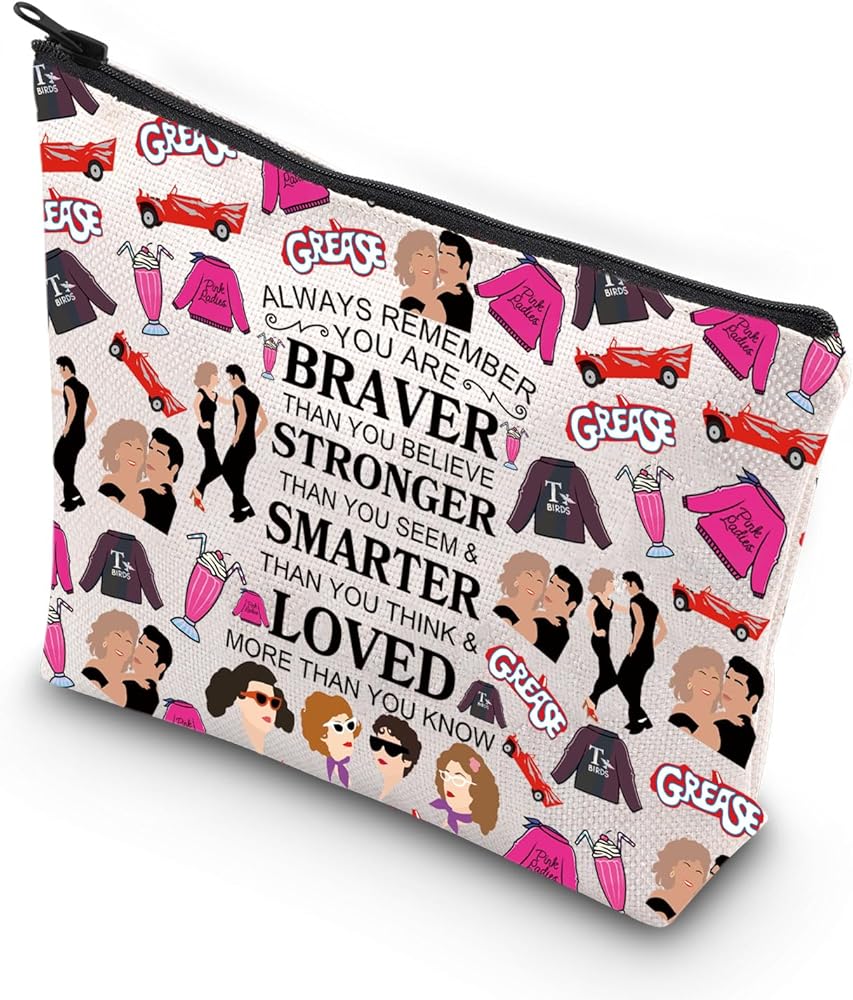 Grease Broadway Musical Character Tote Bag Pink Ladies Shopping Bag Danny and Sandy Fans Gifts Musical Theatre Gift