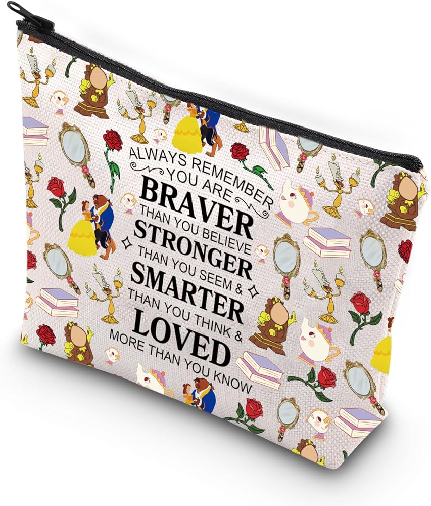 Beauty Movie Inspired Gifts Belle Rose Tote Bag Princess Belle Lover Shoulder Bag Fairy Tale Flower Gift Bag