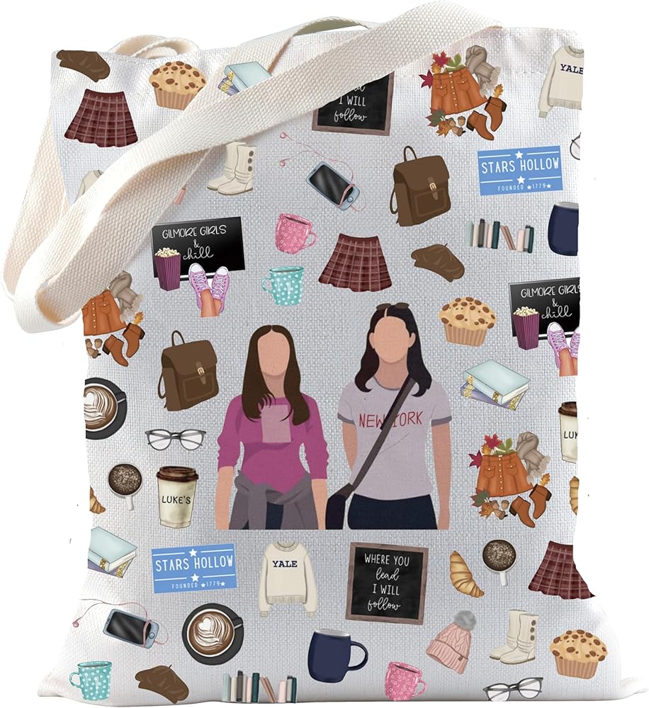 TV Show Tote Bag Gift Fall Vibes Gift Autumn Festival Hand Bag Luke's Diner Coffee Gift Rory Lorelai Gift For Fans