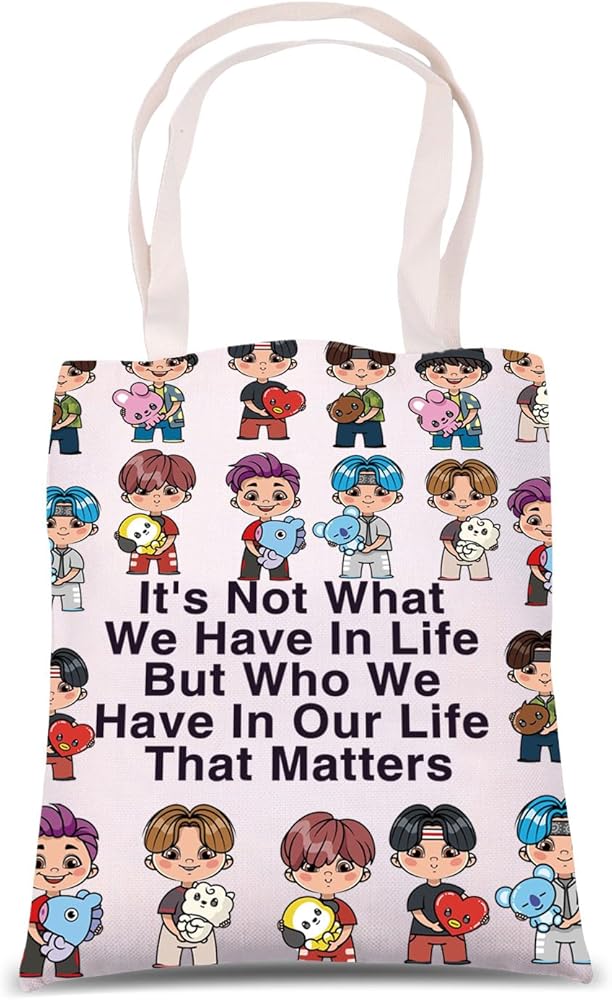 Kpop Singer Inspired Tote Bag It's Not What We Have In Life Shopping Bag Kpop Music Lover Gift