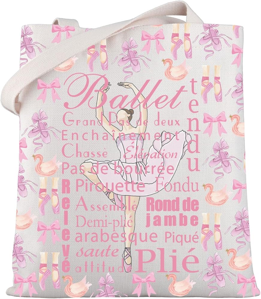 Ballet Dance Gift Ballet Dancer Canvas Tote Bag Ballet Dance Lover Shoulder Bag Ballet Dance Teacher Thank You Gift