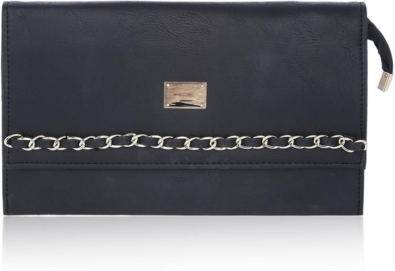 Women's large handbag clutch shoulder bag evening bag, black