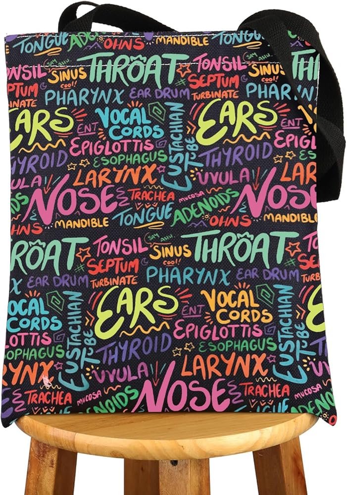 ENT Tote Bag Otolaryngologist Gifts ENT Gifts Audiologist Gifts Otolaryngology Surgeon Tote Bag ENT Nurse Gifts