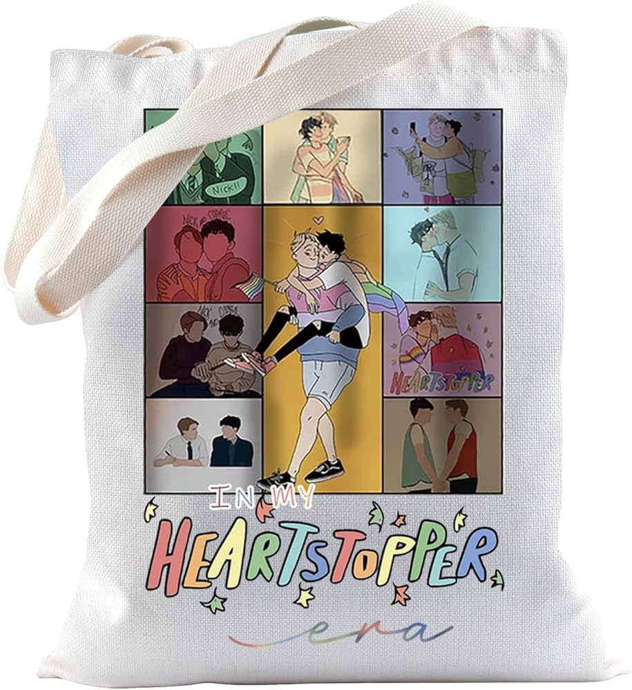 TV Show Merch Tote Bag LGBTQ Gift Nick and Charlie Fans Gift LQBT Pride Bag For TV Show Fans LGBTQ Book Lovers Gift