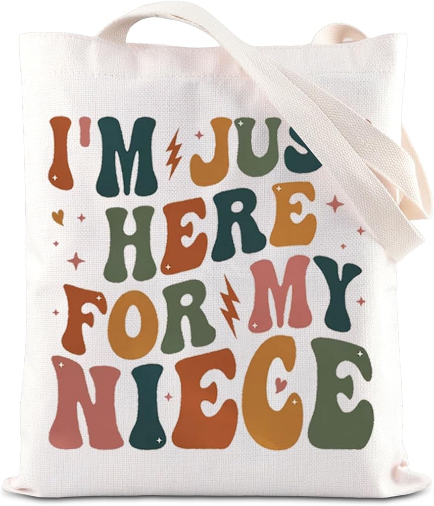 TSOTMO I'm Just Here For Nephew Niece Aunt Gift Best Aunt Ever Auntie Shoulder Bag Family Reunion Gift