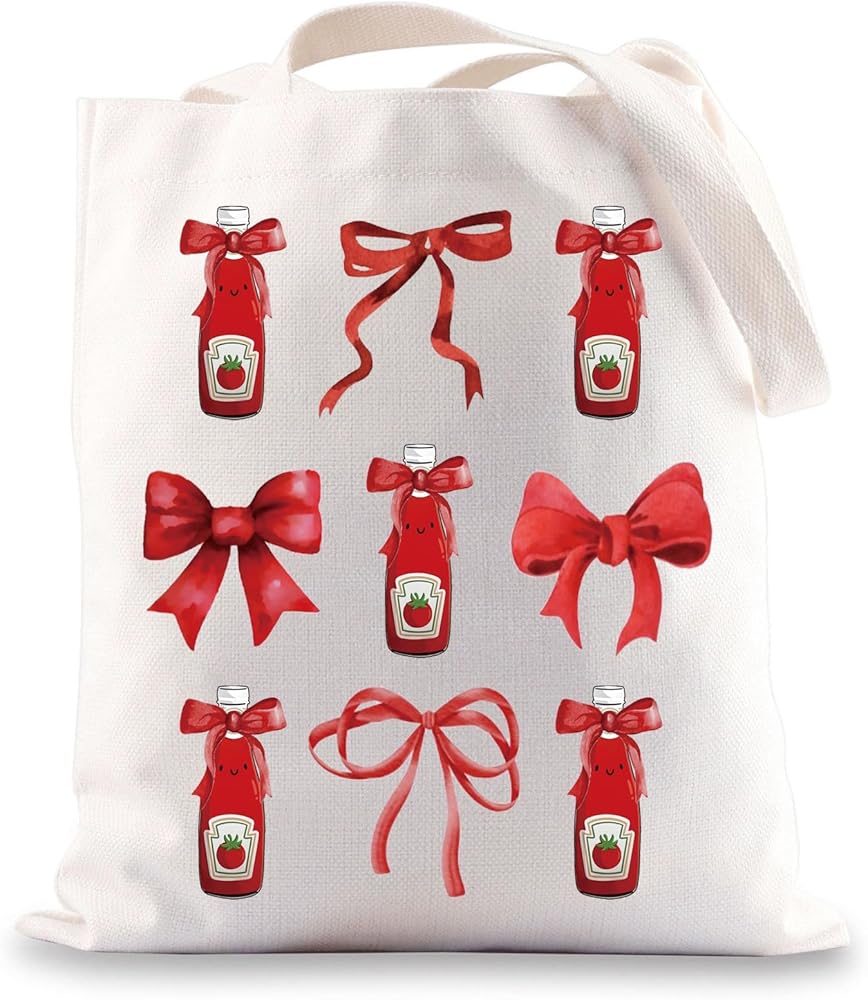 Ketchup Tote Bag Ketchup Lover Gifts Tomato Ketchup Sauce Gifts Ketchup Shoulder Bag Ketchup Merchandise