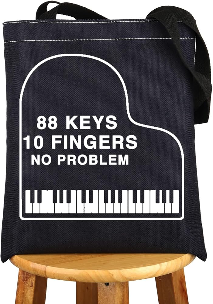 Pianist Tote Bag Pianist Gifts 88 Keys 10 Fingers No Problem Piano Teacher Tote Bag Piano Lover Gifts